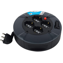 Carica l'immagine nel visualizzatore di Gallery, Electraline 49019 Prolunga Elettrica con Avvolgicavo, 3G 1 mm, Lunghezza Nero - Ilgrandebazar