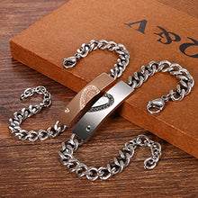 Carica l'immagine nel visualizzatore di Gallery, Cupimatch Coppia Lovers Braccialetto Bracciale Acciaio Inox Puzzle Cuore... - Ilgrandebazar