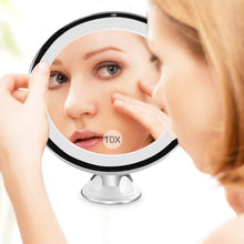 Carica l'immagine nel visualizzatore di Gallery, Bestope Specchio Ingranditore da Trucco con Luce LED, Bianco Tondo 10x