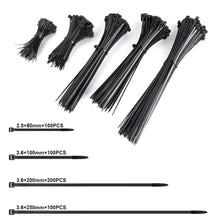 Carica l'immagine nel visualizzatore di Gallery, 500 Pezzi Fascette stringicavo autobloccanti in nylon,Fascette Plastica per... - Ilgrandebazar