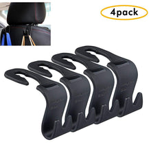 Carica l'immagine nel visualizzatore di Gallery, Ganci auto sedile posteriore poggiatesta, - Appendiabiti borsetta borsa nero