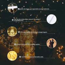 Carica l'immagine nel visualizzatore di Gallery, Tenda Luminosa Natale 3m * 300 LED Luci Impermeabile IP65 con 8... - Ilgrandebazar
