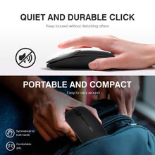 Carica l'immagine nel visualizzatore di Gallery, INPHIC Mouse Wireless Ricaricabile, Ottico Mini M Size, Nero magico - Ilgrandebazar
