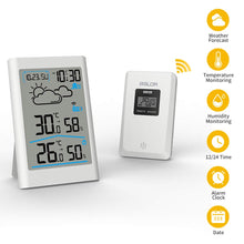 Carica l'immagine nel visualizzatore di Gallery, Stazione meteorologica wireless con sensore esterno, stazione White