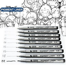 Carica l'immagine nel visualizzatore di Gallery, Fineliner, Beupro nero Pigment Liner micro penne da disegno per schizzi Nero - Ilgrandebazar