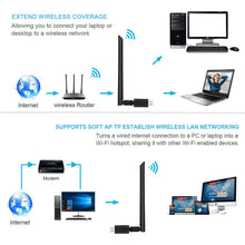 Carica l'immagine nel visualizzatore di Gallery, Adattatore Antenna WiFi USB, synmixx Dual Band Chiavetta 1200Mbps... - Ilgrandebazar