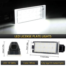 Carica l'immagine nel visualizzatore di Gallery, Audew Luci Targa LED Bianco 12V per Renault Twingo Clio Megane Lagane - Ilgrandebazar