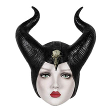 Carica l'immagine nel visualizzatore di Gallery, Mesky Maschera Headpiece Malefica Cosplay Taglia unica, Nero Con Argento - Ilgrandebazar