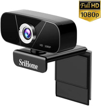 Carica l'immagine nel visualizzatore di Gallery, Lemnoi Webcam FHD 1080p,USB Webcam per PC,Webcam con Microfono Incorporato con Riduzione del Rumore,Supporto per Videoconferenza Widescreen,Registrazione,Apprendimento,Giochi,ECC