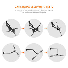 Carica l'immagine nel visualizzatore di Gallery, SIMBR Supporto Tv a Parete 17-55''Inclinabile e girevole, 17-55 Pollici