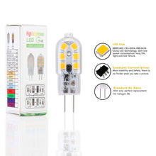 Carica l'immagine nel visualizzatore di Gallery, Vicloon G4 LED Lampadina, 5 Pezzi 2W, AC/DC 12V Lampadina,2W Trasparente 2w
