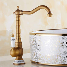 Carica l'immagine nel visualizzatore di Gallery, Miscelatore Rubinetto Antico Monocomando per Lavabo Alto da Ottone - Ilgrandebazar