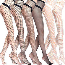 Carica l'immagine nel visualizzatore di Gallery, MOOKLIN 6 Paia Calze a Rete Fishnet Socks Collant Coprente Elasticizzato...