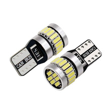 Carica l'immagine nel visualizzatore di Gallery, 4pcs W5W T10 LED Canbus Auto Lampada 194 168 24 Leds 4014SMD 12V, Bianco - Ilgrandebazar
