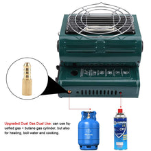 Carica l'immagine nel visualizzatore di Gallery, TOPINCN Riscaldatore a Gas Esterni Portatile Doppio Green Dual Use - Ilgrandebazar