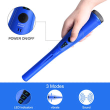 Carica l'immagine nel visualizzatore di Gallery, Pinpointer Portatile con Rilevatore di Metalli sonda per fondina Blu