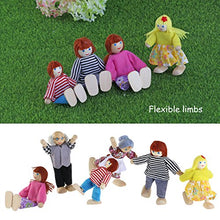 Carica l'immagine nel visualizzatore di Gallery, NUOLUX Burattino di legno giocattoli bambole famiglie, 6pcs (colore... - Ilgrandebazar