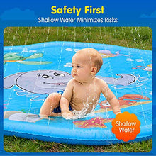 Carica l'immagine nel visualizzatore di Gallery, Funny House Tappetino Gioco d'Acqua, 170CM Splash Play Mat di Spruzzi...