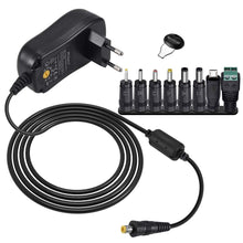 Carica l'immagine nel visualizzatore di Gallery, PChero 24W Alimentatore Universale con 8 Spine CC per 3V-12V Elettronica nero - Ilgrandebazar
