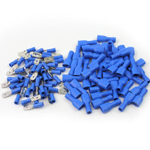 Carica l'immagine nel visualizzatore di Gallery, Aussel Metal Assorted Electrical Wire Terminal Spade Connectors Male Blue - Ilgrandebazar