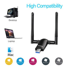 Carica l'immagine nel visualizzatore di Gallery, Adattatore Antenna WiFi 1200Mbps USB 3.0 Chiavetta con 5dBi WIFI01 - Ilgrandebazar
