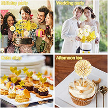 Carica l'immagine nel visualizzatore di Gallery, Herefun Decorazione Torta Topper Set, Includere Oro Glitter Happy Birthday...