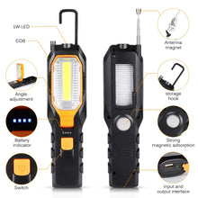 Carica l'immagine nel visualizzatore di Gallery, Haofy LED Work Light, luce di ispezione COB ricaricabile con 4 Torce1 - Ilgrandebazar