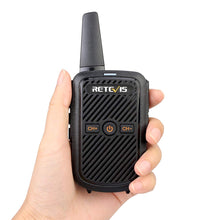 Carica l'immagine nel visualizzatore di Gallery, Retevis RT15 Mini Walkie Talkie 2W 208DCS Squelch Professionali 5 Pezzi, Nero - Ilgrandebazar
