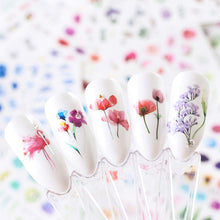 Carica l'immagine nel visualizzatore di Gallery, Adesivi Floreali per Nail Art, Kapmore 24PCS Decalcomanie Fai M, Multicolor - Ilgrandebazar