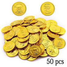Carica l'immagine nel visualizzatore di Gallery, Pllieay 50 Pezzi Monete di Oro del Pirata Plastica e 50 Gemme Pirati... - Ilgrandebazar