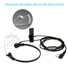 Carica l'immagine nel visualizzatore di Gallery, Retevis Cuffie Walkie Talkie 2 Pin Gola Microfono Auricolare 5 Stücke, nero - Ilgrandebazar