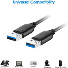 Carica l'immagine nel visualizzatore di Gallery, Rankie Cavo USB 3.0 A Maschio a A Maschio, Nero, 1,8 m