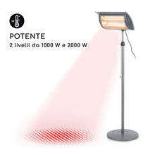 Carica l'immagine nel visualizzatore di Gallery, blumfeldt Heat Guard Focus - Riscaldatore da Terrazza, 2000W Argento - Ilgrandebazar