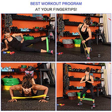 Carica l'immagine nel visualizzatore di Gallery, EVOLAND Elastici da Pilates Elastiche Fitness Set di 5 Banda Elastica 5 Pcs
