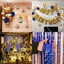 Carica l'immagine nel visualizzatore di Gallery, MMTX Feste di Compleanno con Blu Argento Oro Palloncini per Uomini Donne...