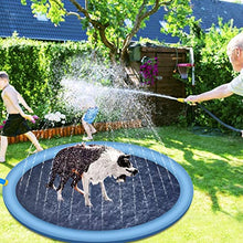 Carica l'immagine nel visualizzatore di Gallery, RIOGOO Splash Sprinkler Pad for Dogs Kids, 59" Water Play Mat Wadding Pool...