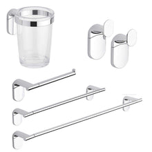Carica l'immagine nel visualizzatore di Gallery, METAFORM Set accessori bagno kit completo Zero Cromo 5 pezzi in Argento - Ilgrandebazar