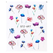 Carica l'immagine nel visualizzatore di Gallery, Adesivi Floreali per Nail Art, Kapmore 24PCS Decalcomanie Fai M, Multicolor - Ilgrandebazar