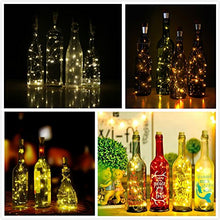 Carica l'immagine nel visualizzatore di Gallery, LED Sughero Bottiglia Luci, USB Alimentato Ricaricabile, 1.9 m 20 LED, Rame... - Ilgrandebazar