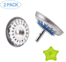 Carica l'immagine nel visualizzatore di Gallery, CompraFun Filtro per Lavello da Cucina, 2 Pezzi Acciaio Inox Lavello... - Ilgrandebazar