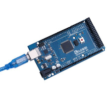 Carica l'immagine nel visualizzatore di Gallery, Elegoo Mega 2560 R3 Board ATmega2560 ATMEGA16U2 + Cavo USB Compatibile Blue - Ilgrandebazar