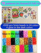 Carica l'immagine nel visualizzatore di Gallery, Perline da stirare-4500pcs 24Colore(4 brilla al buio)3Pegboard+75modello (15... - Ilgrandebazar