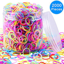 Carica l'immagine nel visualizzatore di Gallery, EAONE 2000 Pezzi Multi Colore Elastici per Capelli Piccoli con Scatola... - Ilgrandebazar