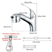 Carica l'immagine nel visualizzatore di Gallery, GAVAER Rubinetto Bagno Lavabo con Doccetta Estraibile e Spruzzatore a Doppia...