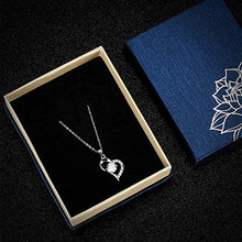 Carica l'immagine nel visualizzatore di Gallery, S925 Collana moda argento Squisito diamante artificiale collana L'amore