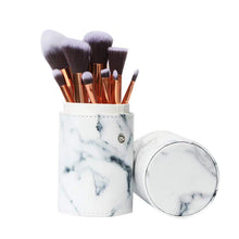 Carica l'immagine nel visualizzatore di Gallery, Ruesious 10PCS pennelli da trucco con marmo marmo, porta spazzolino, per...