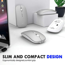 Carica l'immagine nel visualizzatore di Gallery, INPHIC Mouse Bluetooth, Wireless Bluetooth Ricaricabile Argento - B - Ilgrandebazar
