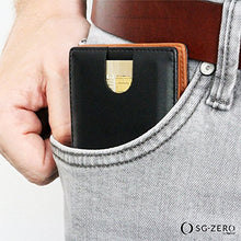 Carica l'immagine nel visualizzatore di Gallery, Portafoglio uomo vera pelle RFID con Nero / Marrone Con Portamonete