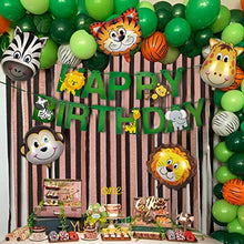 Carica l'immagine nel visualizzatore di Gallery, O-Kinee Decorazioni Compleanno Giungla, Addobbi di Figlio Verde