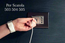 Carica l'immagine nel visualizzatore di Gallery, LEDLUX 2 Pezzi Moduli Compatibile Bticino Living Light Caricatore USB 5V Nero - Ilgrandebazar